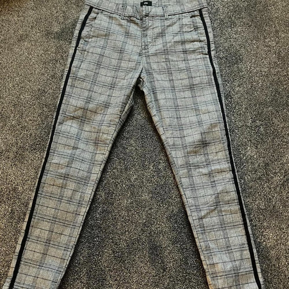 Men's Grey and Black Trousers